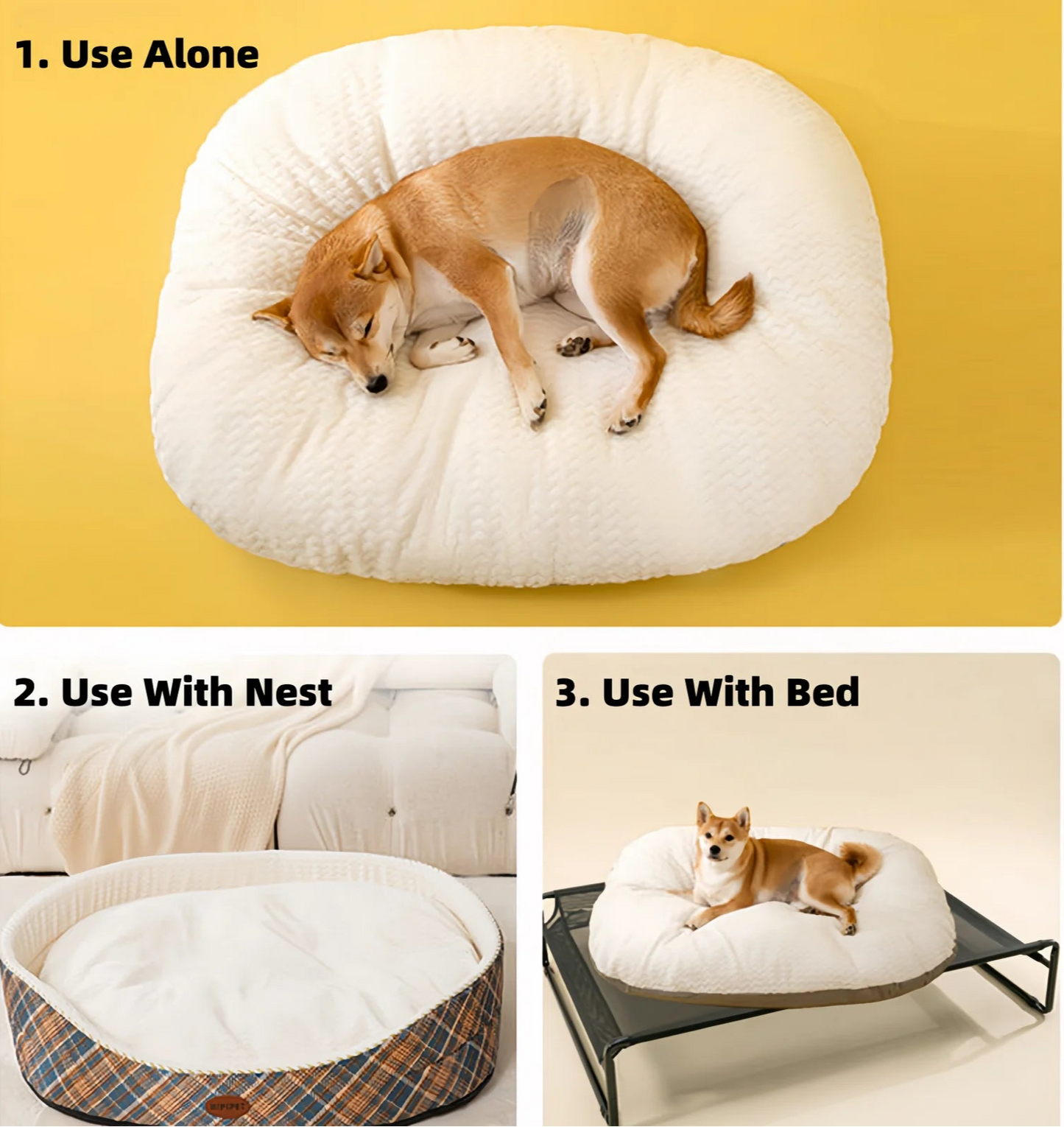 Orthopedic Dog Bed Washable With Removable Cover Non Slip