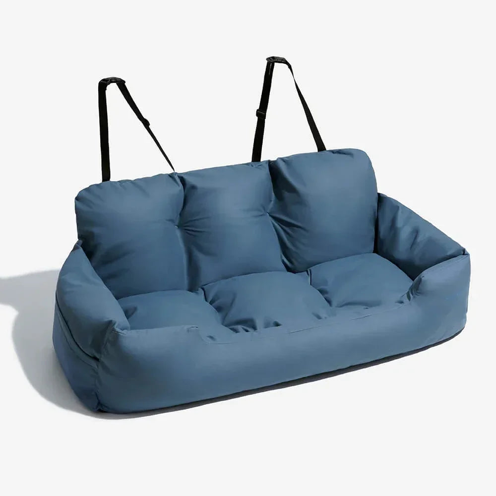 Washable Waterproof Car Dog Bed With Safety Straps And Hammock Support