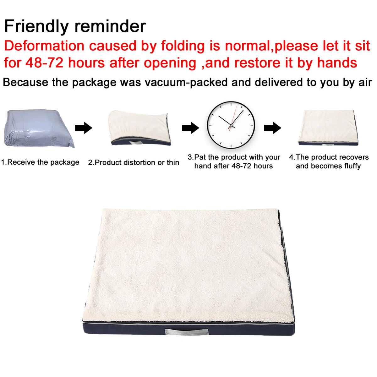 Waterproof Orthopedic Dog Bed Washable Fleece Portable