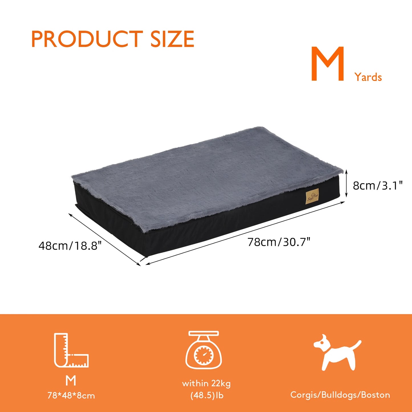 Washable Orthopedic Crate Dog Bed