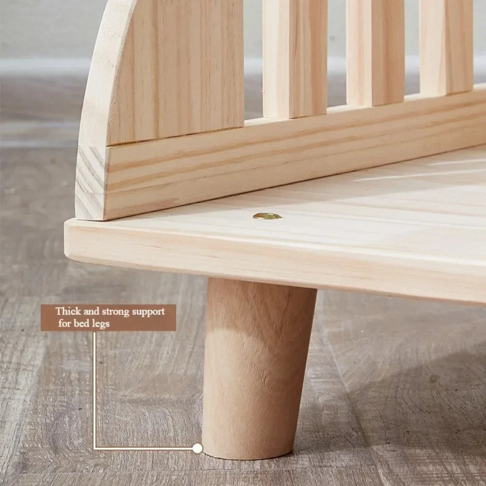Minimalist Wooden Elevated Dog Bed with Semi-Enclosed Moisture-Proof Design