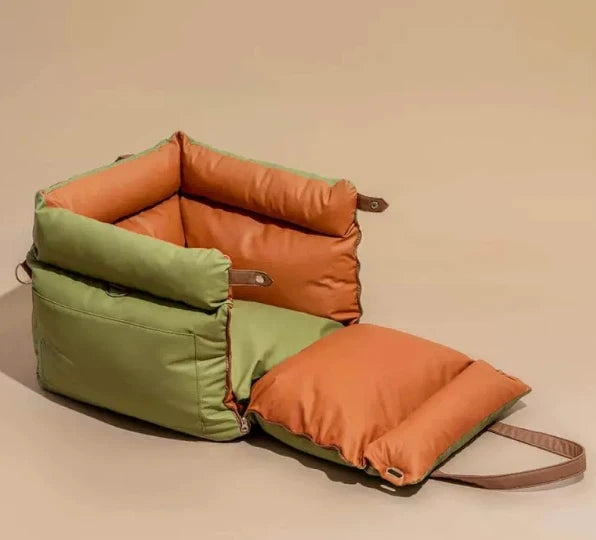 Travel safety car seat bed with backrest cushion