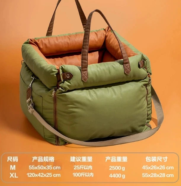 Travel safety car seat bed with backrest cushion