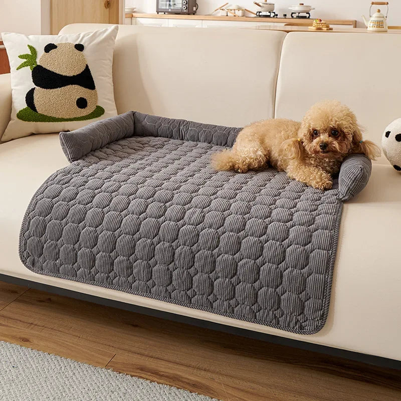 Washable Dog Couch Bed With Waterproof Cover And Anti-Slip Base