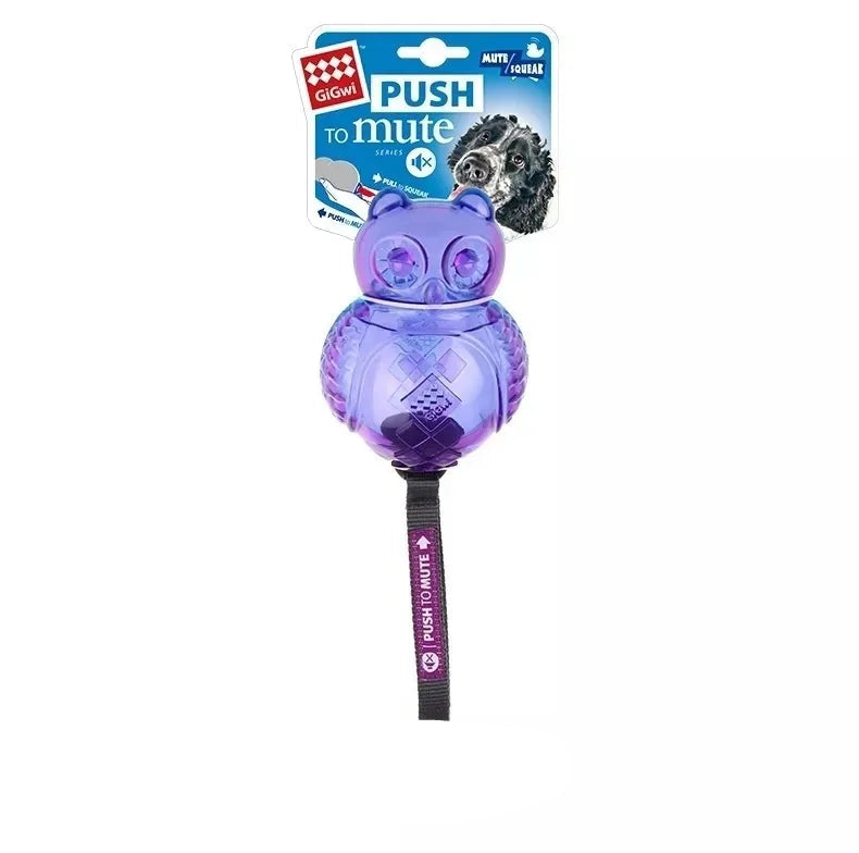 Owl Squeaky Dog Toy With Mute Option