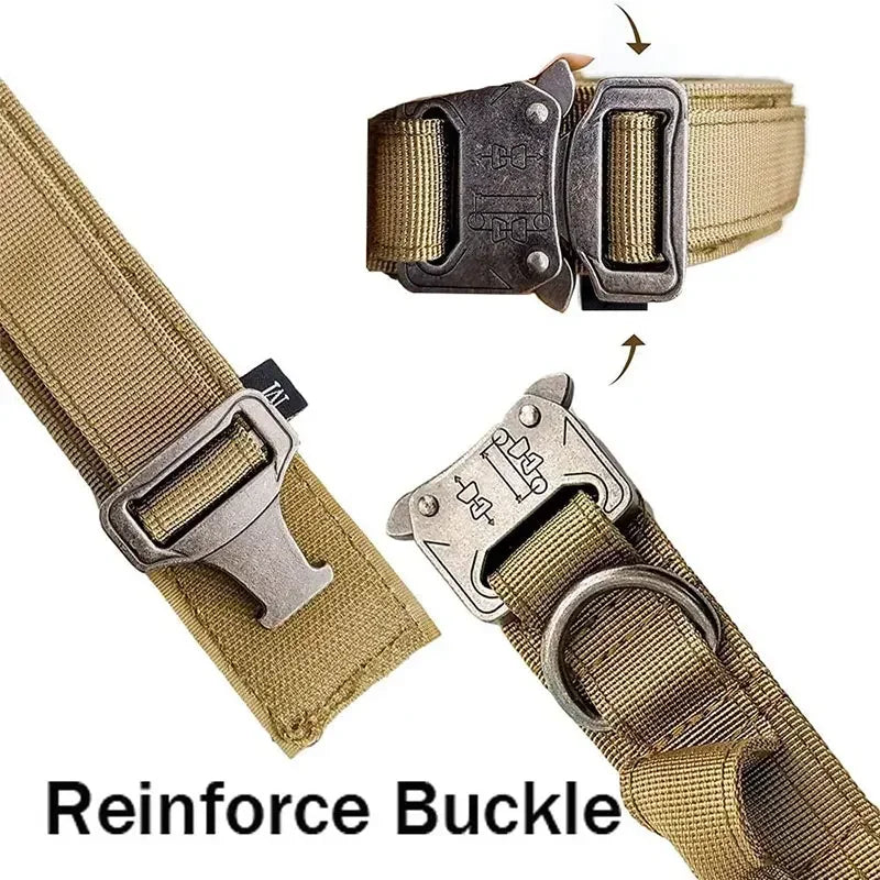 Tactical Dog Collar with Handle for Large Dogs