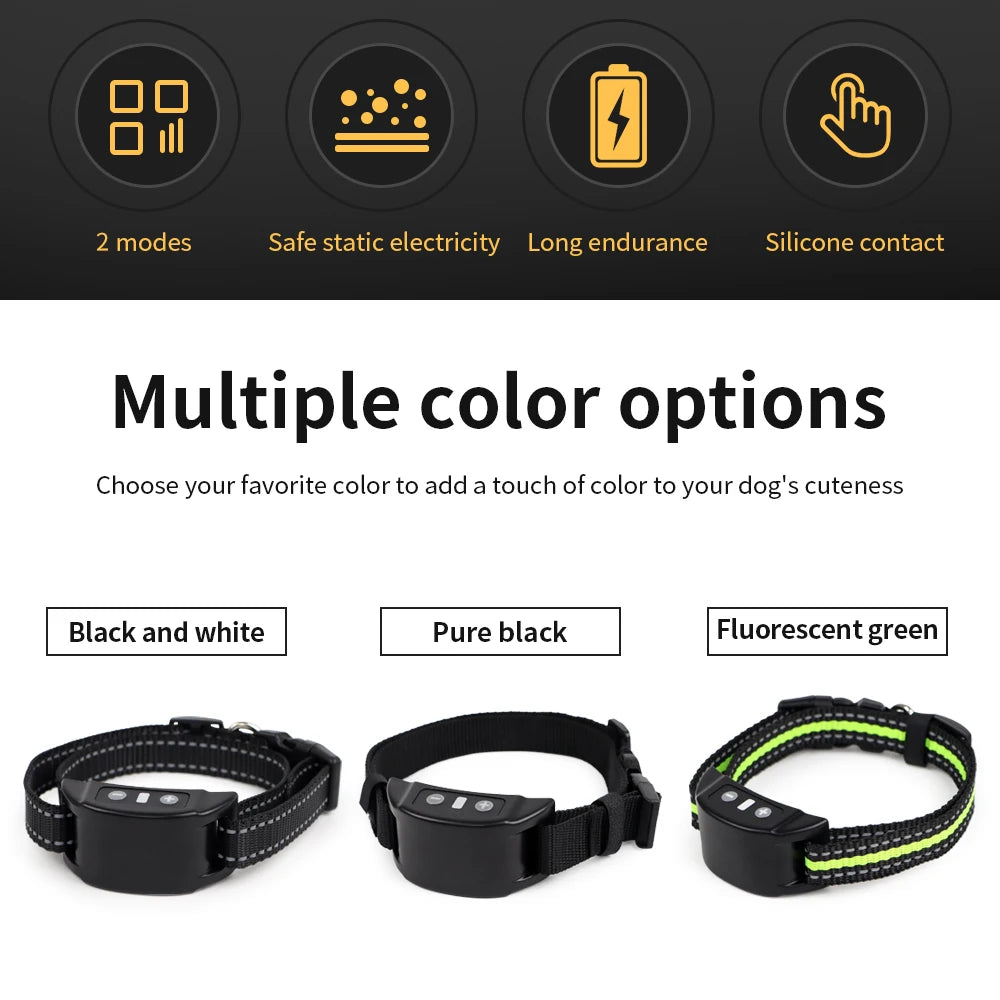 Rechargeable Dog Anti-Bark Collar with Shock & Beep