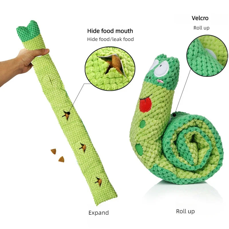 Frog Puzzle Feeder Plush Dog Toy