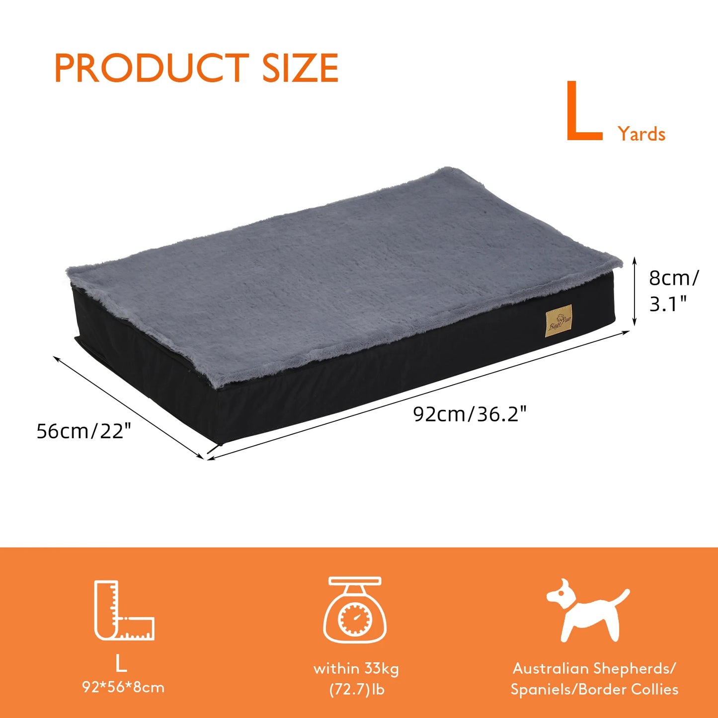 Washable Orthopedic Crate Dog Bed