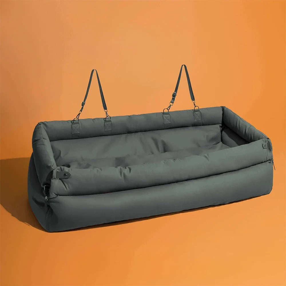 Luxury Orthopedic Washable Waterproof Dog Car Bed With Booster Support