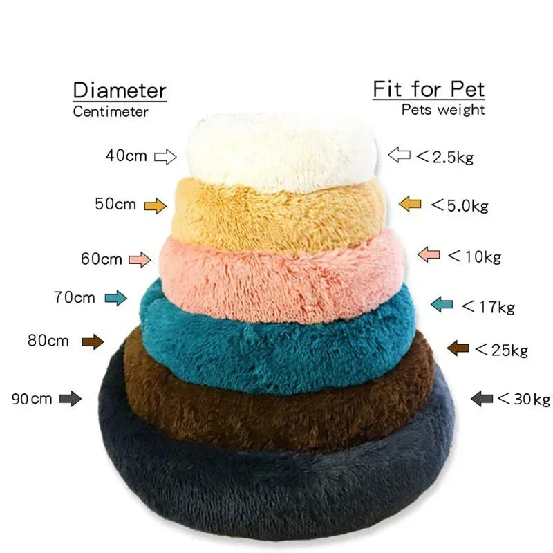 Soft Donut Dog Bed With Waterproof Non-Slip Base