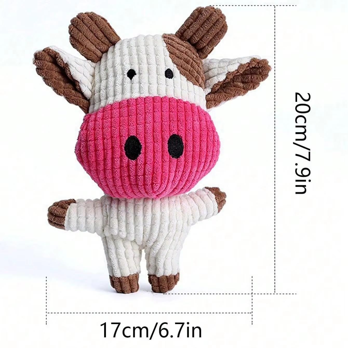 Squeaky Cow Chew Dog Toy
