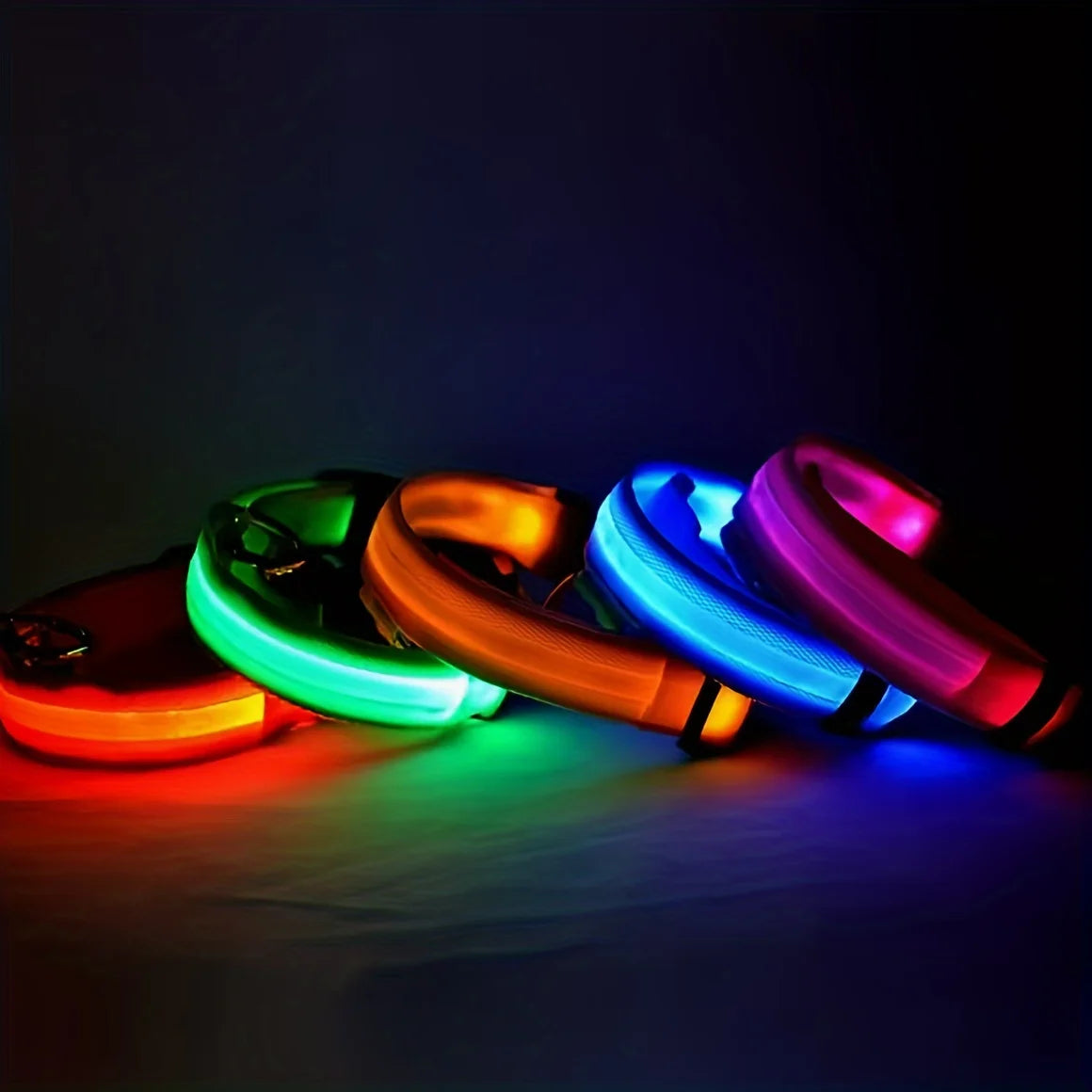 Reflective LED Dog Collar – Waterproof, Adjustable & Bright