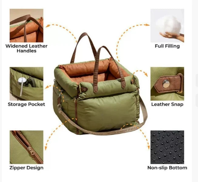 Travel safety car seat bed with backrest cushion