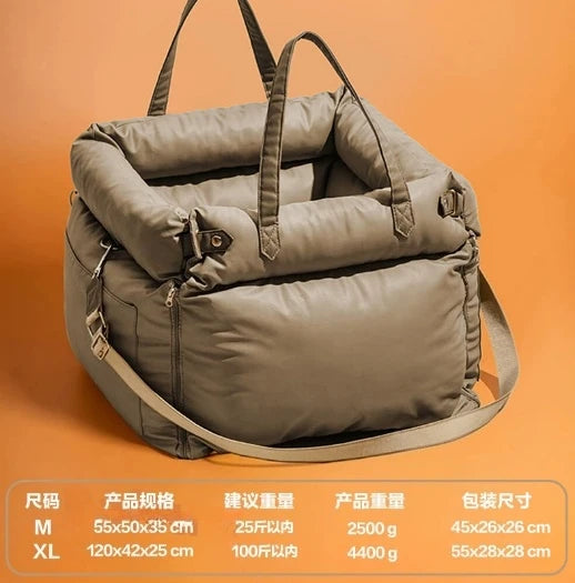 Travel safety car seat bed with backrest cushion