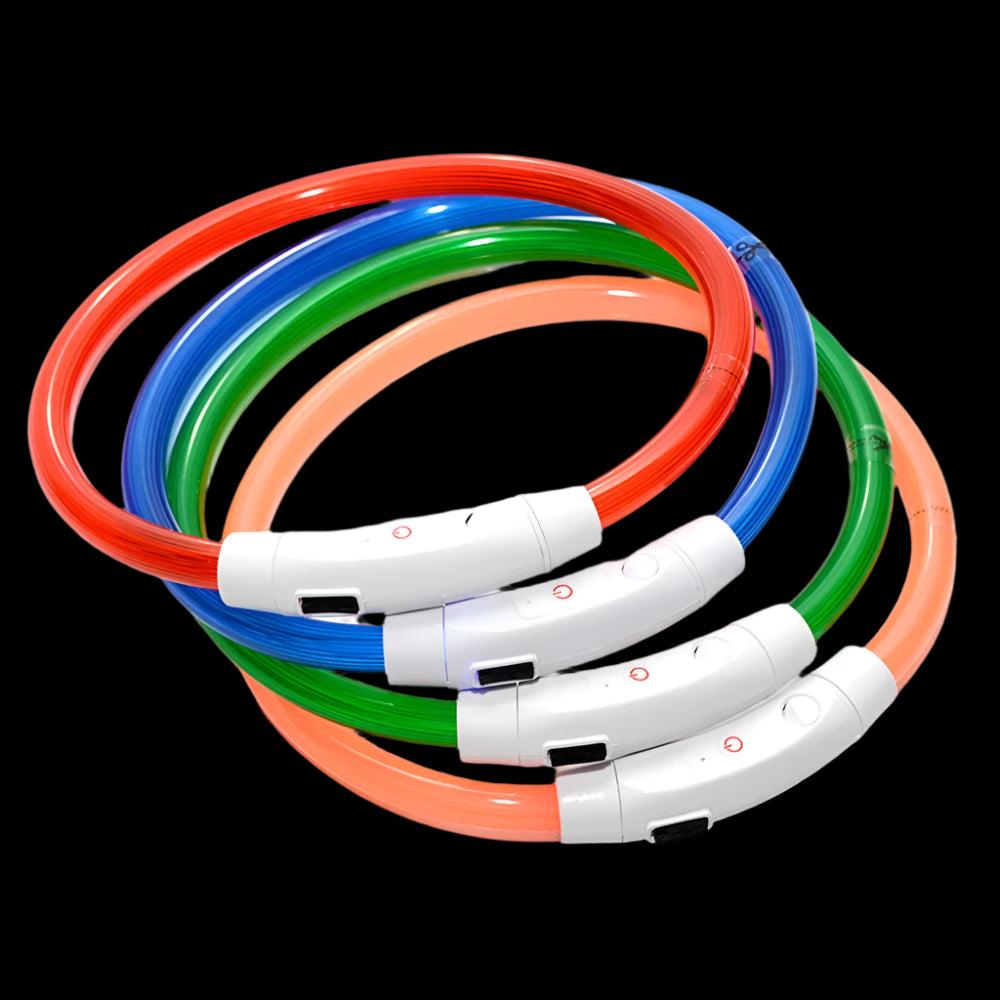 USB Rechargeable LED Dog Collar – Adjustable Glow & Cut-to-Fit