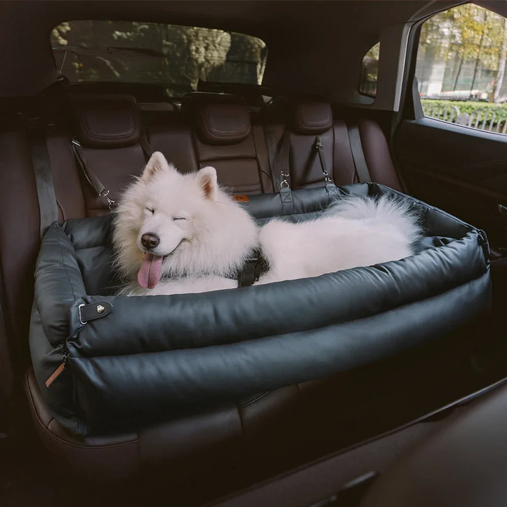 Luxury Orthopedic Washable Waterproof Dog Car Bed With Booster Support