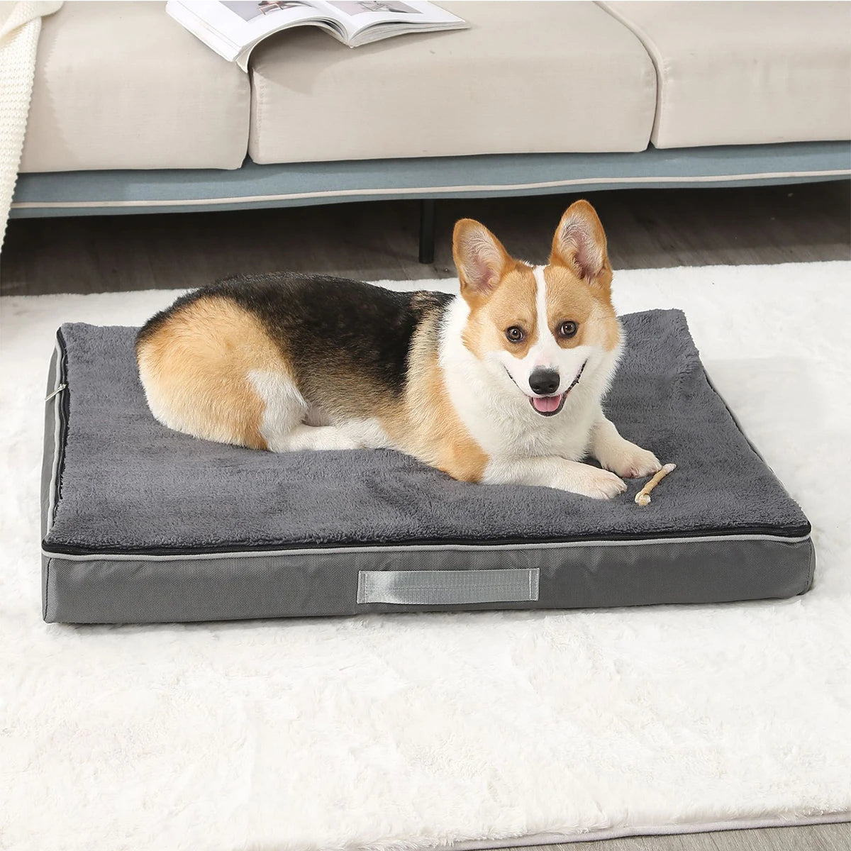 Waterproof Orthopedic Dog Bed Washable Fleece Portable