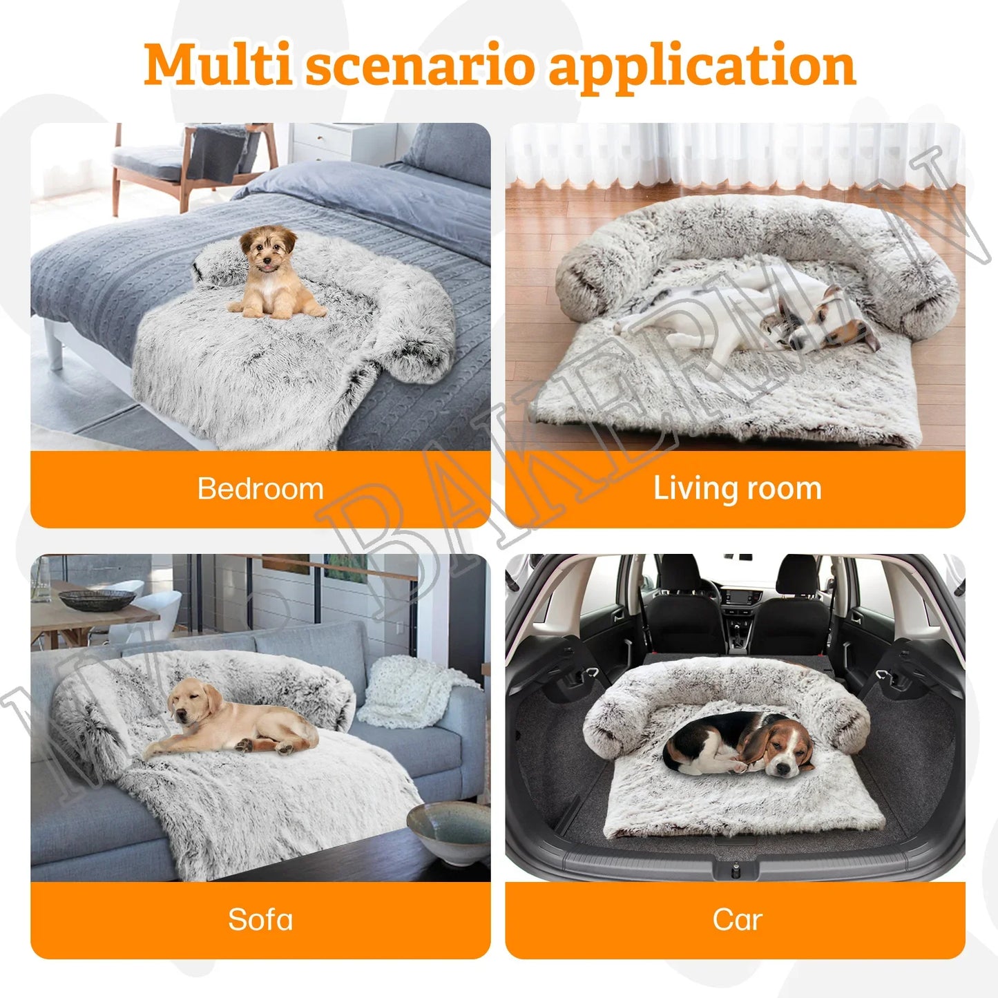 Warm Washable Dog Blanket Bed for Floors and Sofas