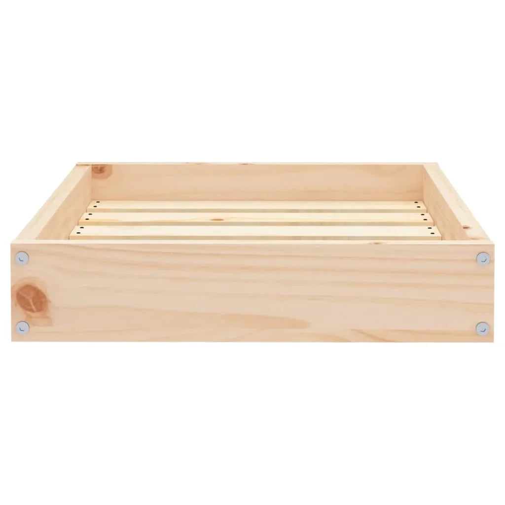 Minimalist Pine Wood Dog Bed Frame for Puppies and Small Breeds