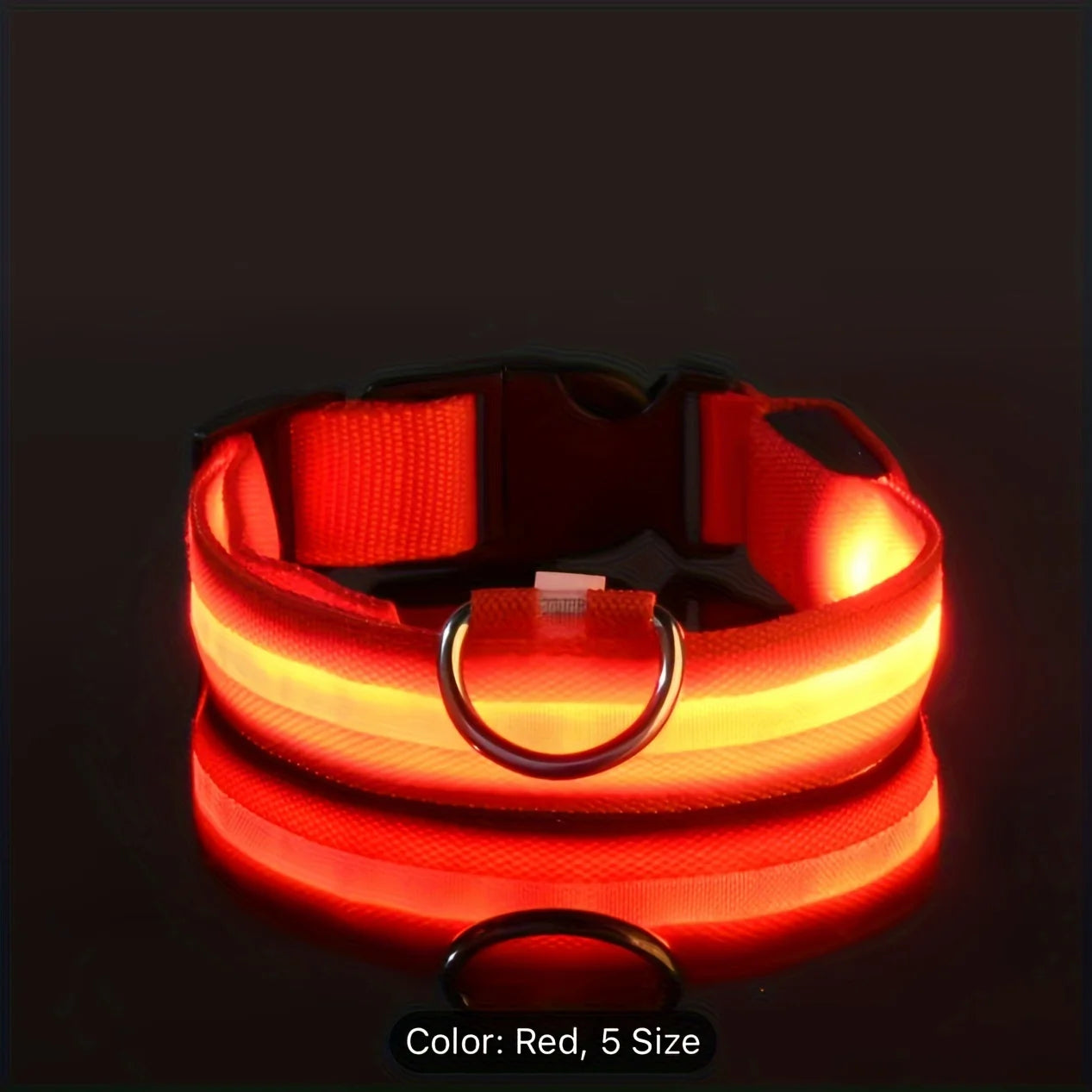 Reflective LED Dog Collar – Waterproof, Adjustable & Bright
