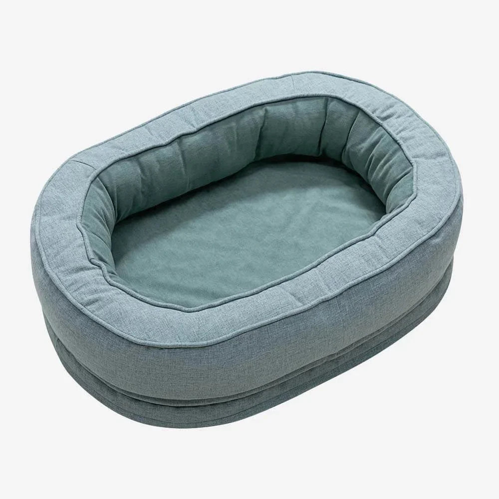 Washable Cushion Dog Bed with Foam Support Waterproof Removable Cover