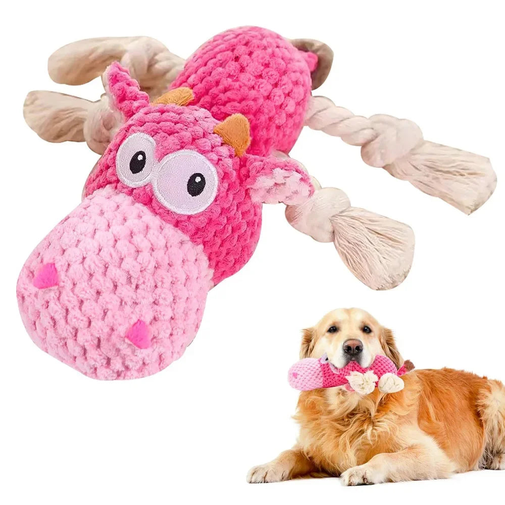 Indestructible Squeaky Rope Dog Toy