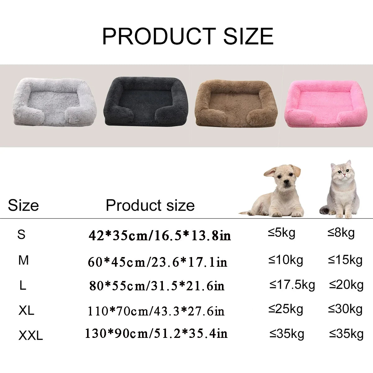 Memory Foam Orthopedic Washable Dog Bed With Removable Cover