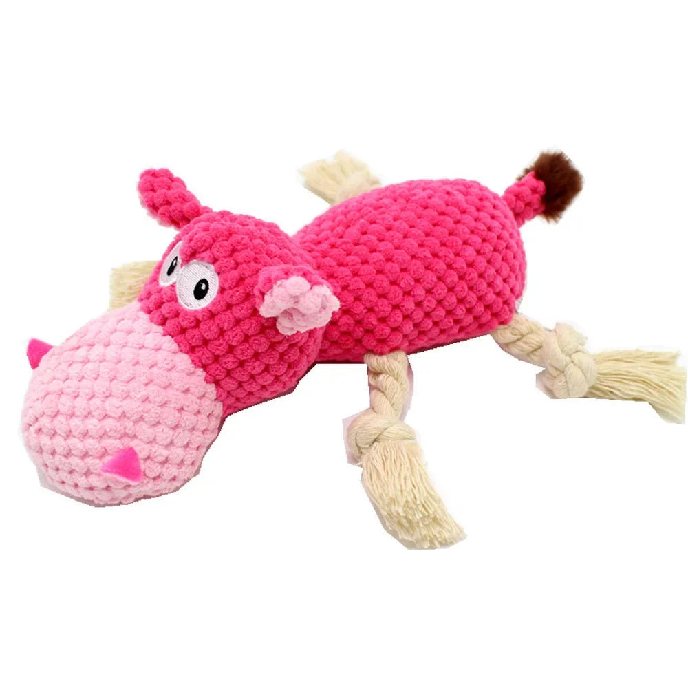 Indestructible Squeaky Rope Dog Toy