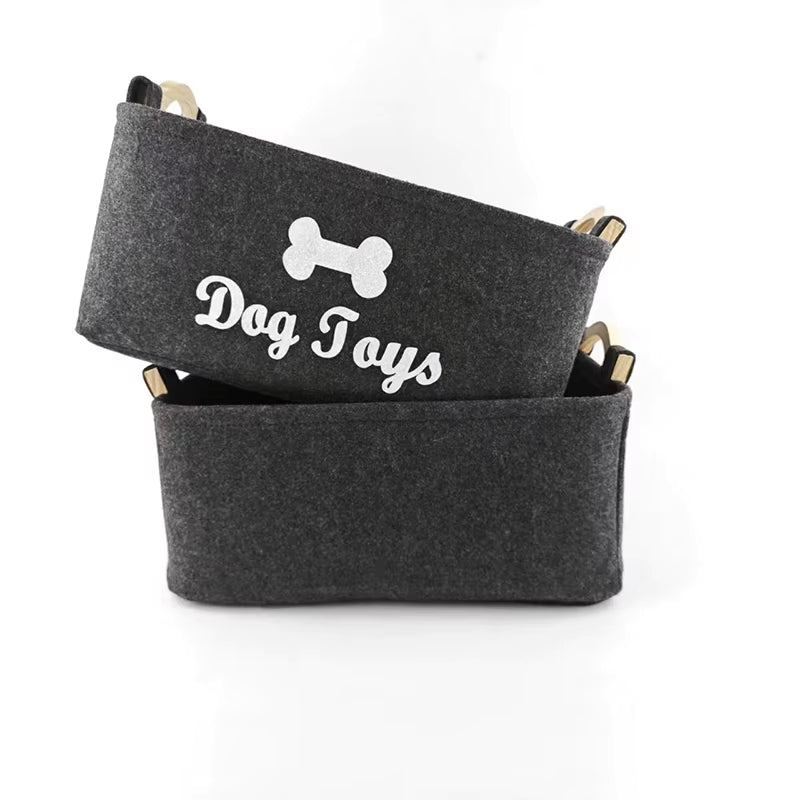Dog Toy Box Felt Storage – Strong & Stylish Design