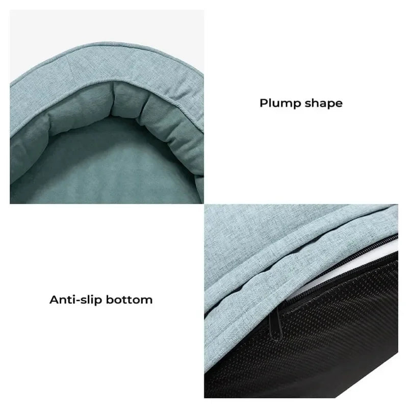 Washable Cushion Dog Bed with Foam Support Waterproof Removable Cover