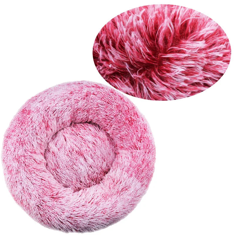 Soft Donut Dog Bed With Waterproof Non-Slip Base