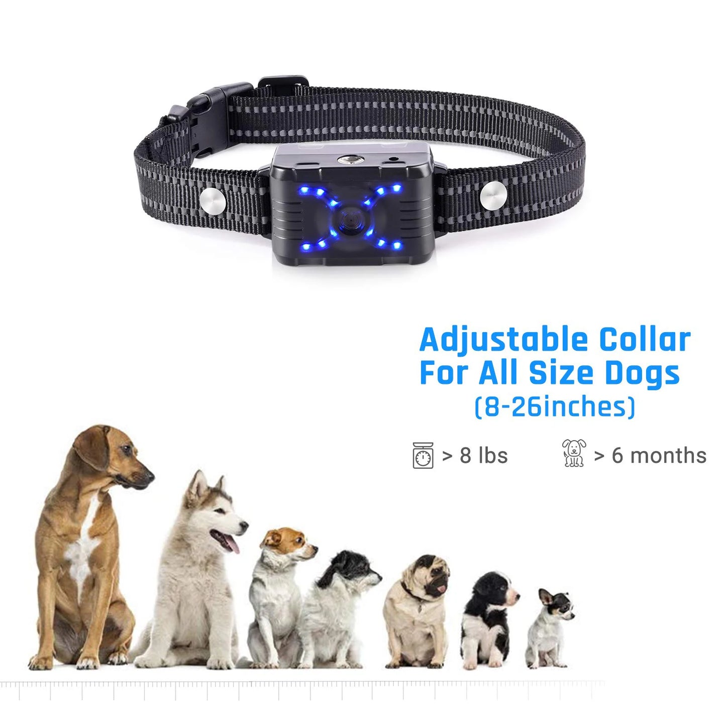 No Shock Spray Dog Bark Collar with Remote Trainer - For 3 dogs