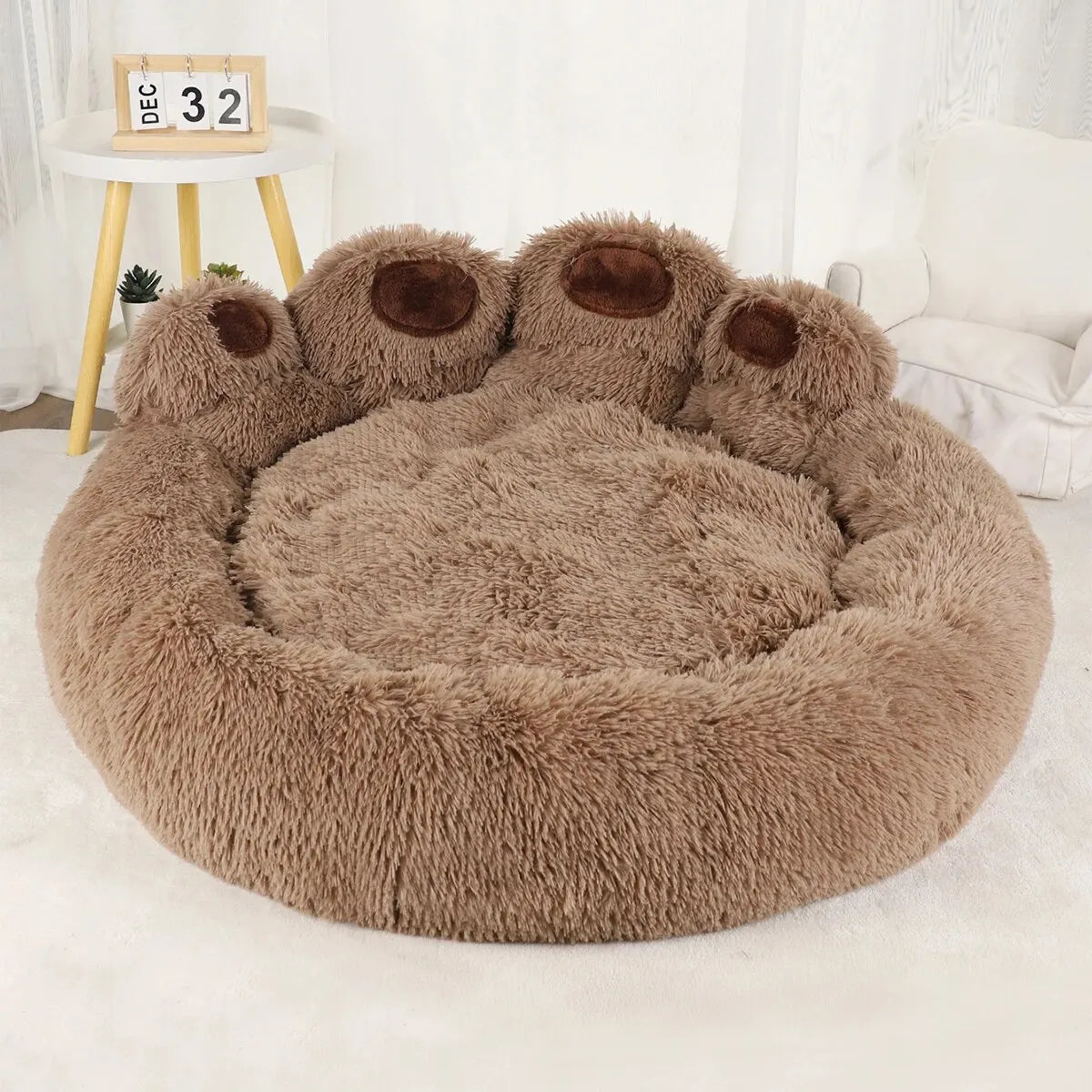 Raised Edge Dog Bed With Neck Support