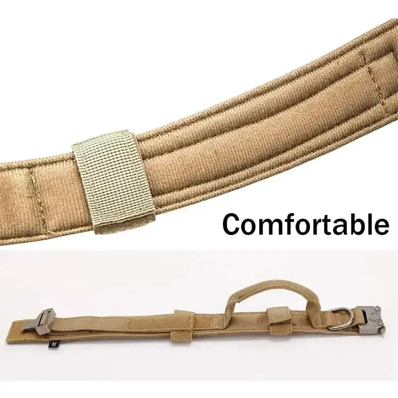Tactical Dog Collar with Handle for Large Dogs