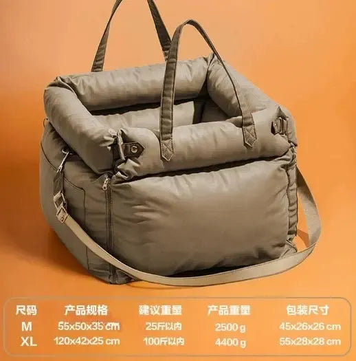 Travel safety car seat bed with backrest cushion