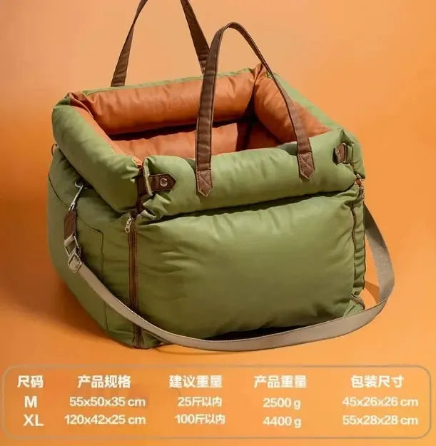 Travel safety car seat bed with backrest cushion