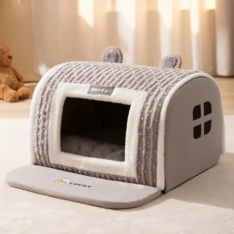 Warm Semi-Enclosed Dog Bed