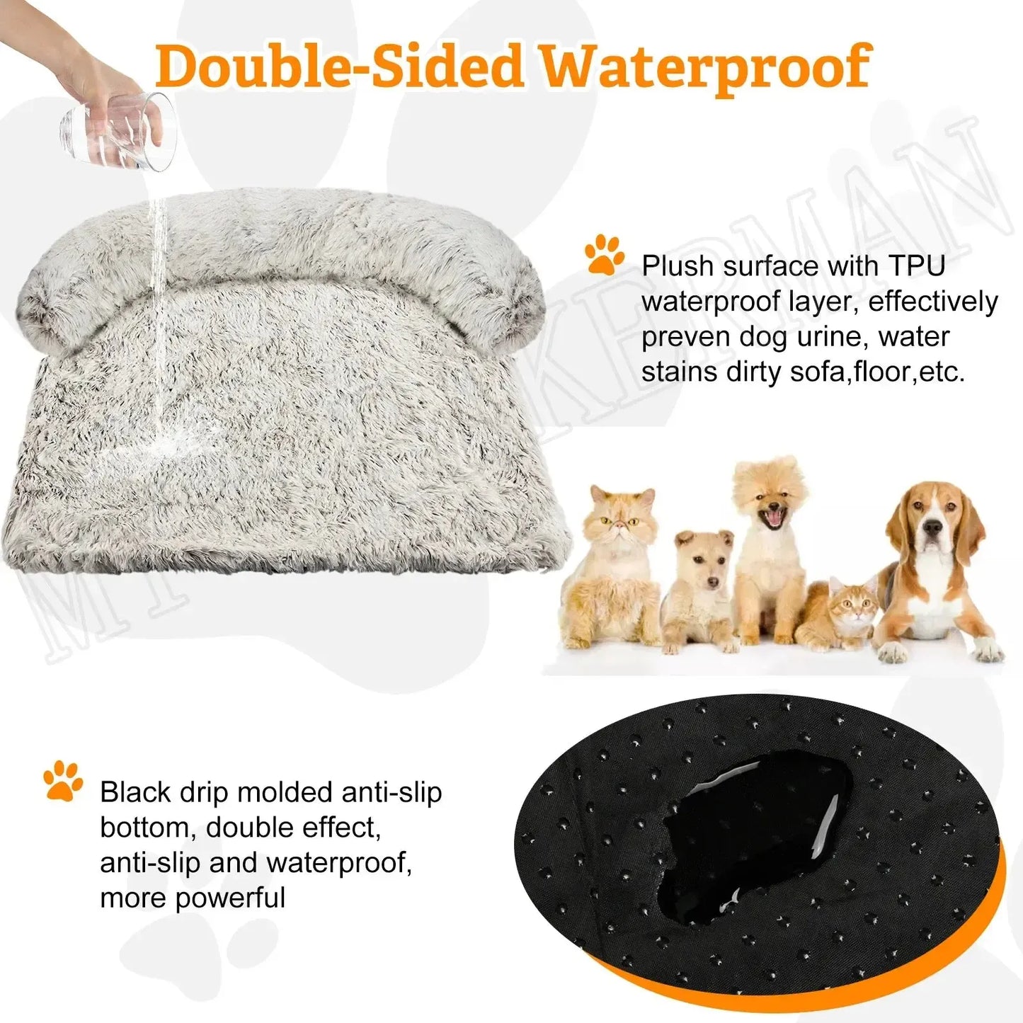 Warm Washable Dog Blanket Bed for Floors and Sofas