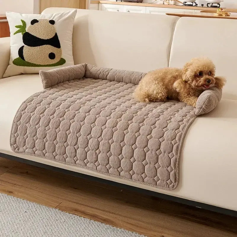 Washable Dog Couch Bed With Waterproof Cover And Anti-Slip Base