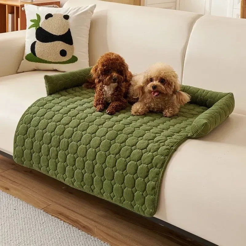 Washable Dog Couch Bed With Waterproof Cover And Anti-Slip Base