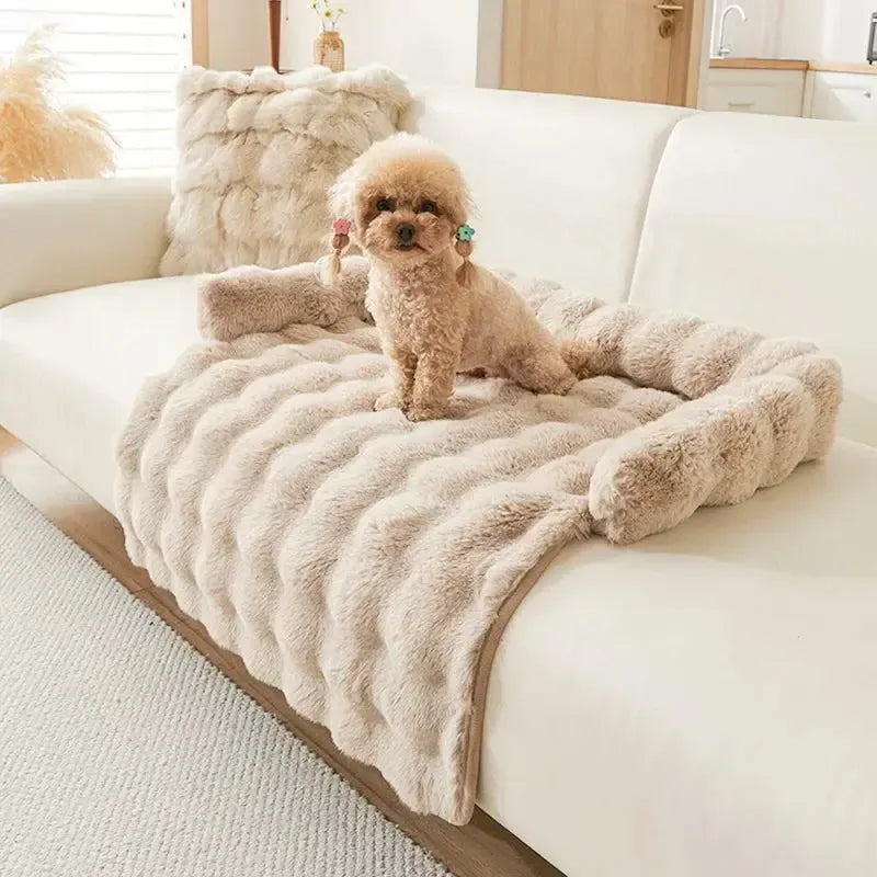 Washable Dog Couch Bed With Waterproof Cover And Anti-Slip Base