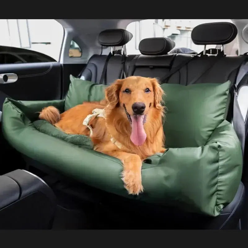 Washable Waterproof Car Dog Bed With Safety Straps And Hammock Support