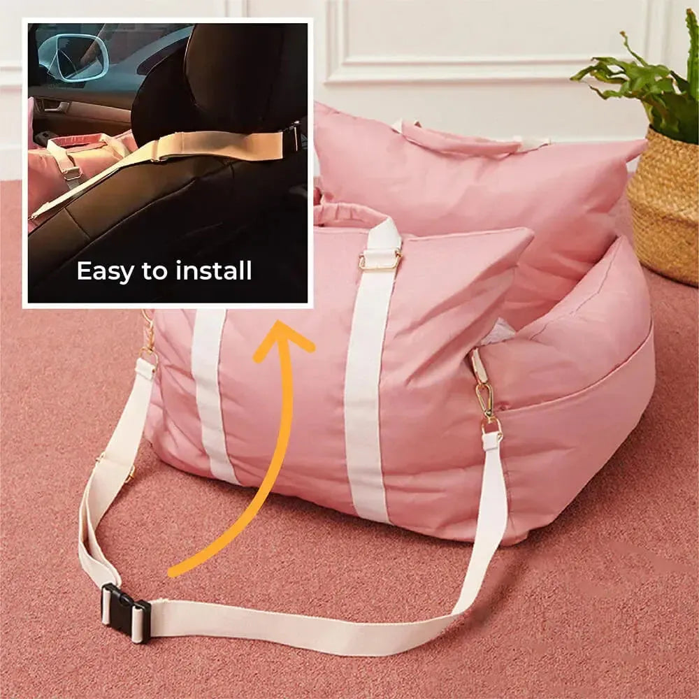 Waterproof Dog Car Seat Bed With Removable Washable Cover