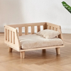 Wood dog bed
