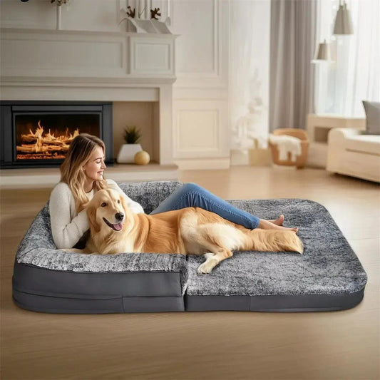 180cm Long Human Size Washable Foldable Orthopedic Dog Bed