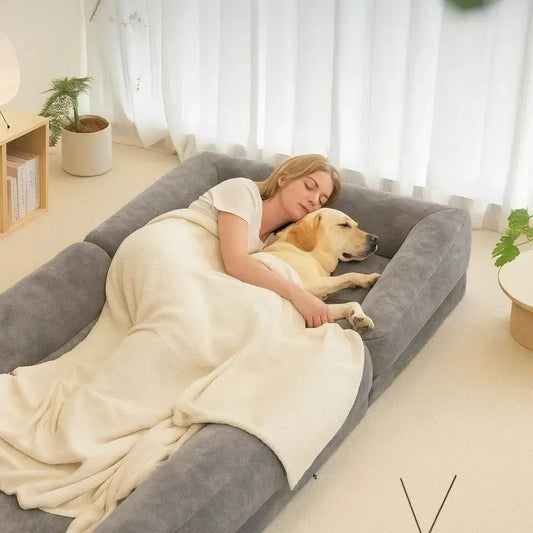 180cm Orthopedic Washable Dog Couch Bed For Humans And Large Dogs