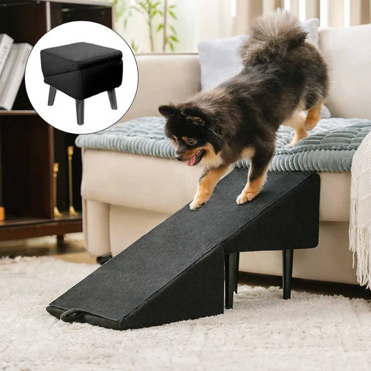 2-in-1 Convertible Wooden Dog Ramp