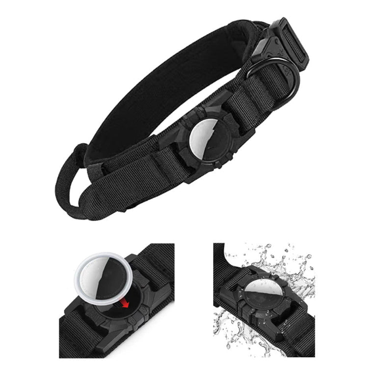 Tactical AirTag Dog Collar with Handle for GPS Tracking