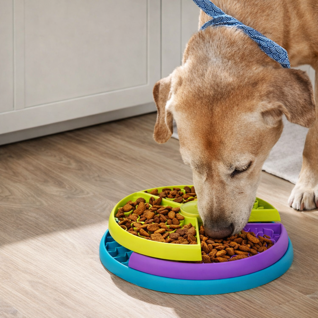 3-Level Slow Feeder Dog Bowl